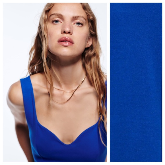 Zara Blue Mini Dress - Picture 5 of 11